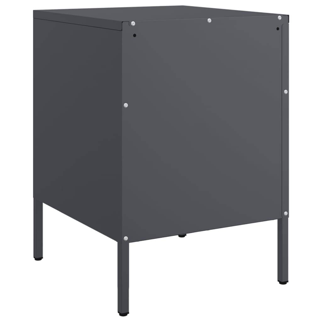 Bedside Cabinets 2 pcs Anthracite 36x39x50,5 cm Steel