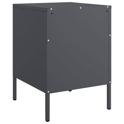 Bedside Cabinets 2 pcs Anthracite 36x39x50,5 cm Steel