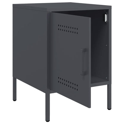 Bedside Cabinets 2 pcs Anthracite 36x39x50,5 cm Steel