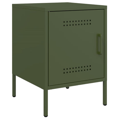 Bedside Cabinets 2 pcs Olive Green 36x39x50,5 cm Steel