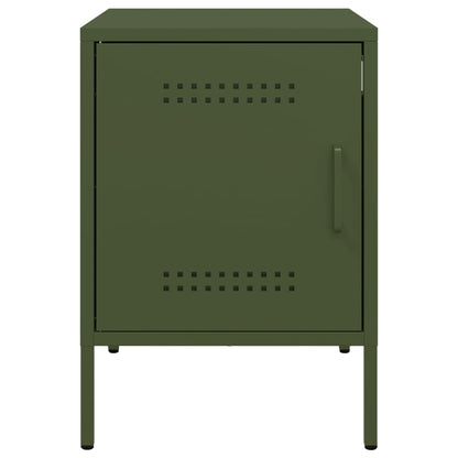 Bedside Cabinets 2 pcs Olive Green 36x39x50,5 cm Steel