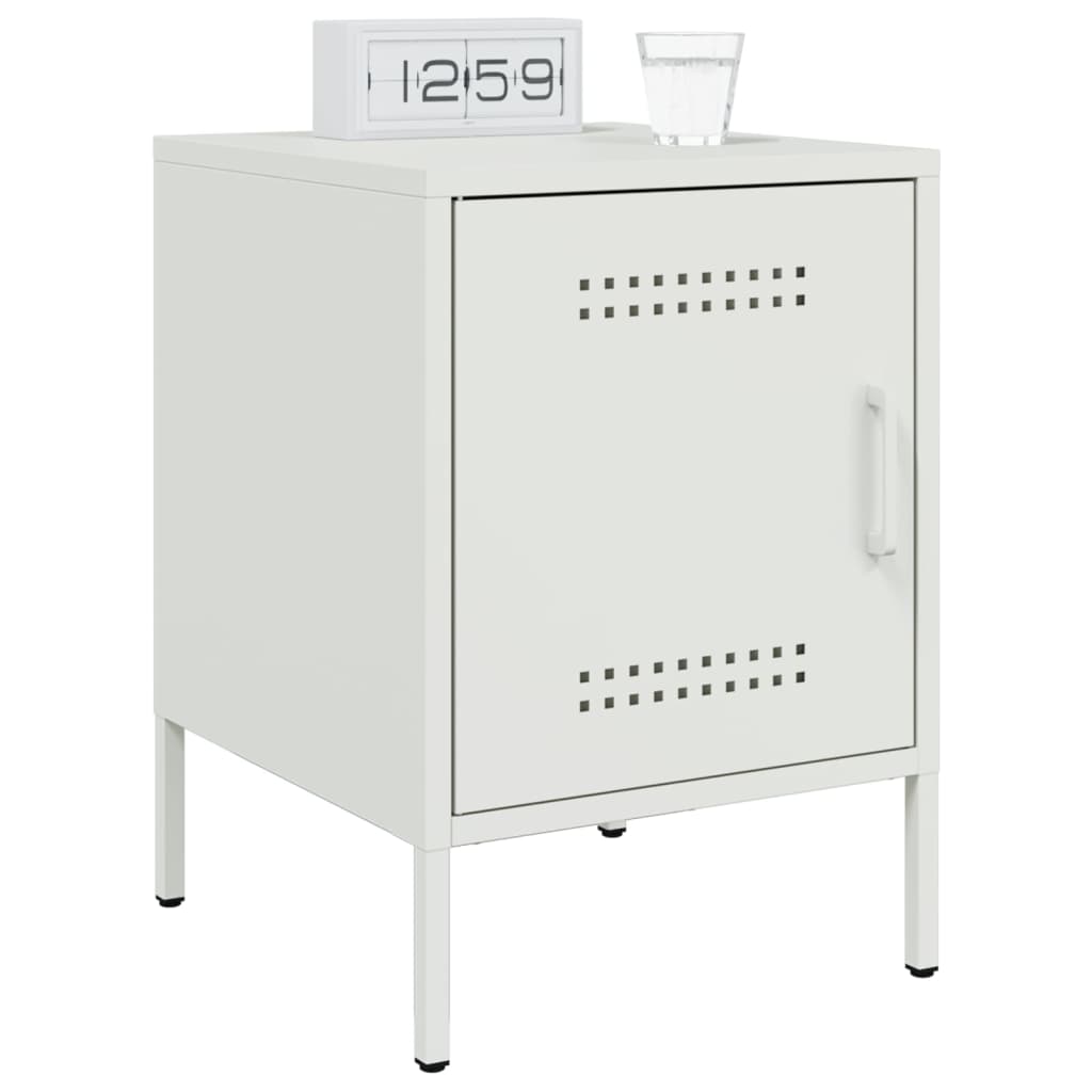 Bedside Cabinets 2 pcs White 36x39x50,5 cm Steel