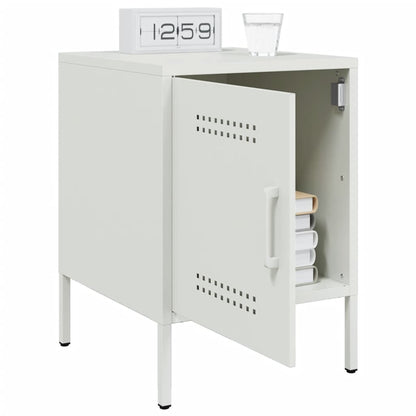 Bedside Cabinets 2 pcs White 36x39x50,5 cm Steel