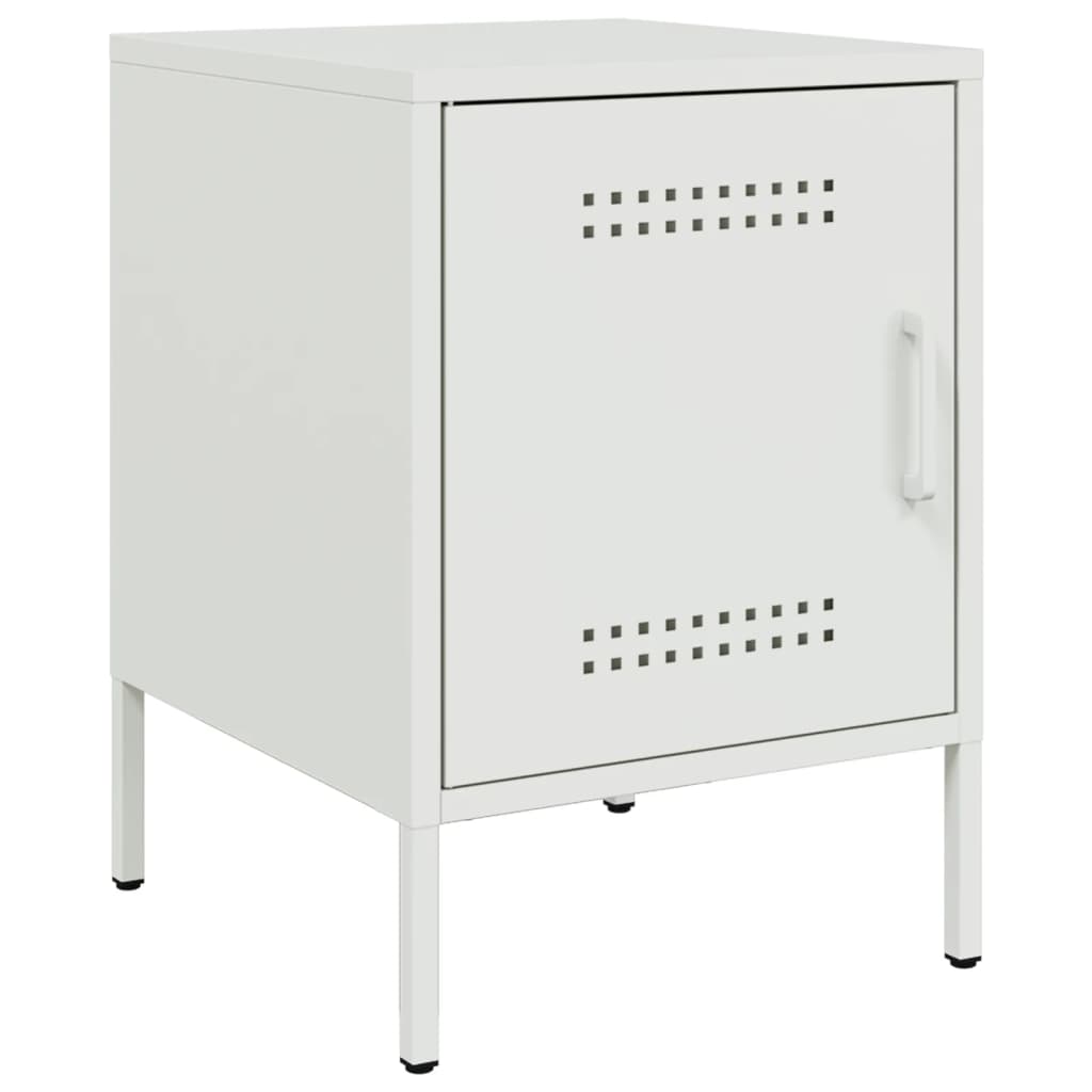 Bedside Cabinets 2 pcs White 36x39x50,5 cm Steel