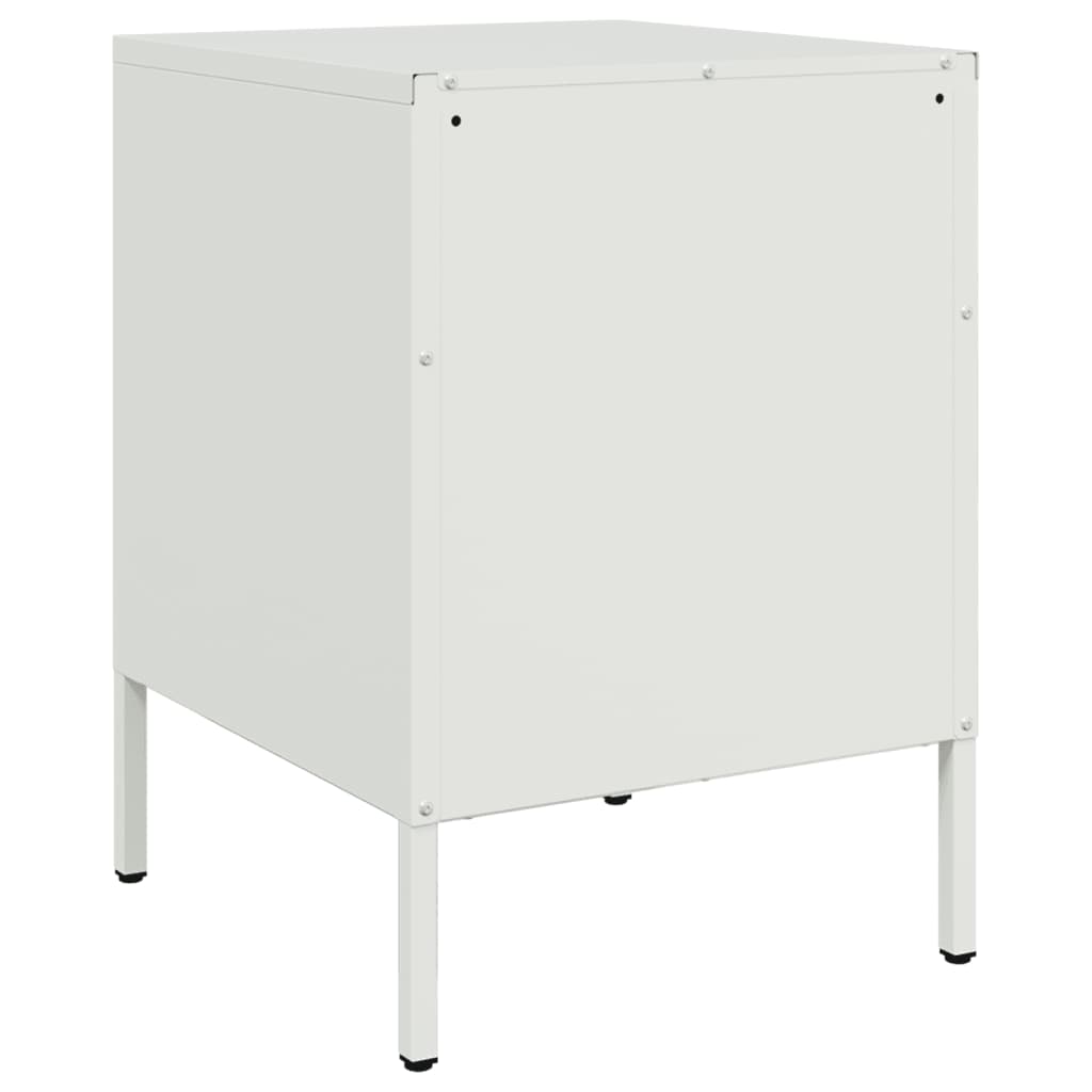 Bedside Cabinets 2 pcs White 36x39x50,5 cm Steel