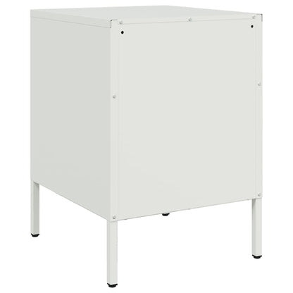 Bedside Cabinets 2 pcs White 36x39x50,5 cm Steel