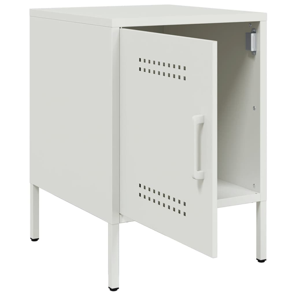 Bedside Cabinets 2 pcs White 36x39x50,5 cm Steel