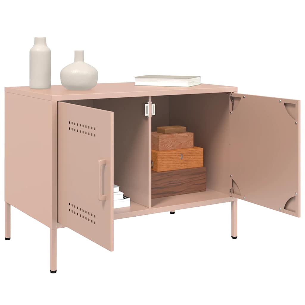 2 Piece TV Cabinet Set Pink 68x39x50,5 cm Steel