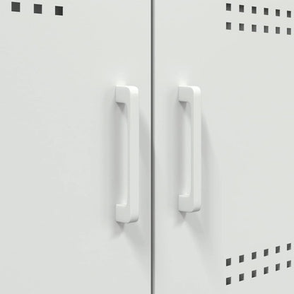 2 Piece TV Cabinet Set White 68x39x50,5 cm Steel