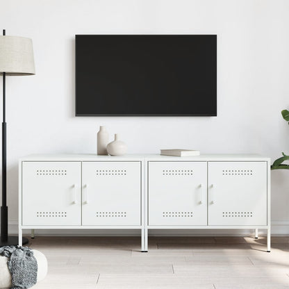 2 Piece TV Cabinet Set White 68x39x50,5 cm Steel