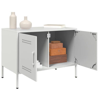 2 Piece TV Cabinet Set White 68x39x50,5 cm Steel