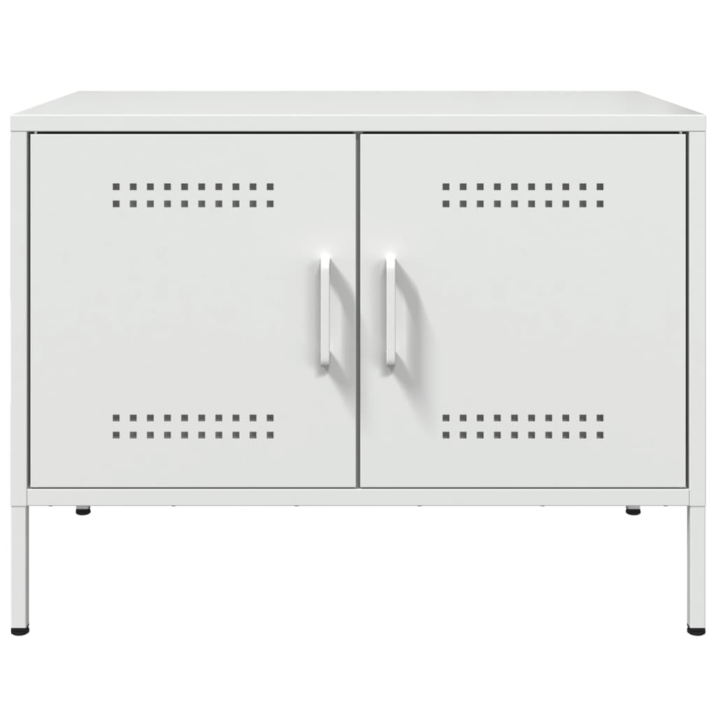 2 Piece TV Cabinet Set White 68x39x50,5 cm Steel