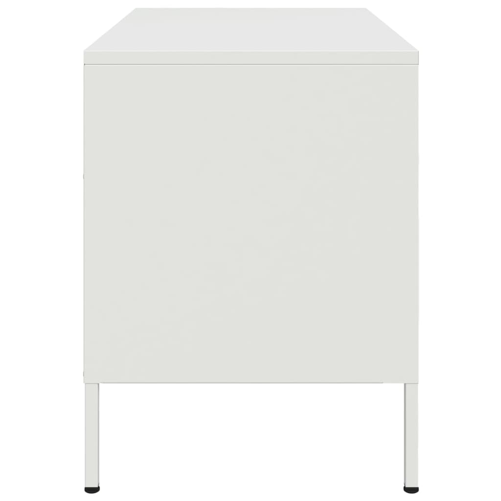 2 Piece TV Cabinet Set White 68x39x50,5 cm Steel