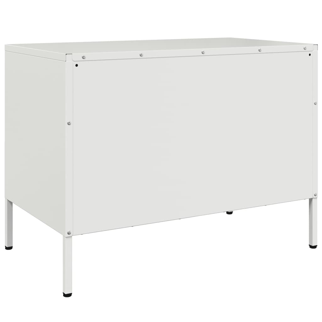 2 Piece TV Cabinet Set White 68x39x50,5 cm Steel