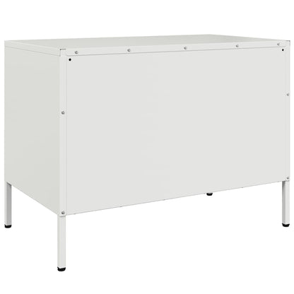 2 Piece TV Cabinet Set White 68x39x50,5 cm Steel