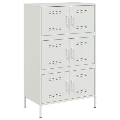 Highboard White 68x39x113 cm Steel