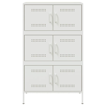 Highboard White 68x39x113 cm Steel