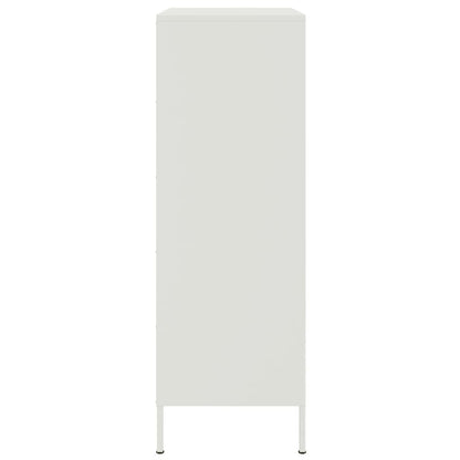 Highboard White 68x39x113 cm Steel