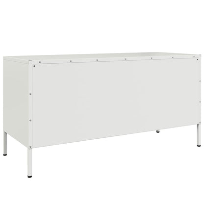 TV Cabinet White 100,5x39x50,5 cm Steel