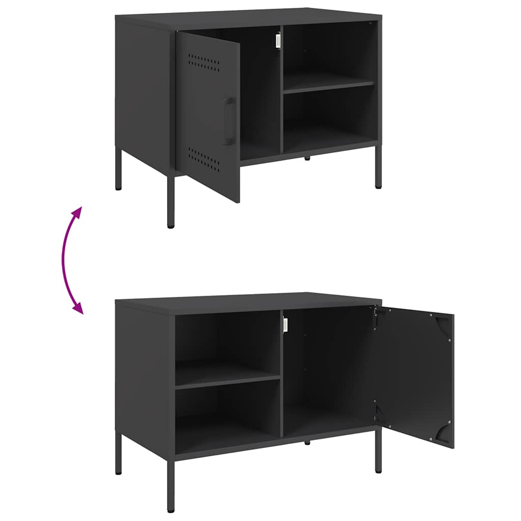 TV Cabinet Black 68x39x50,5 cm Steel