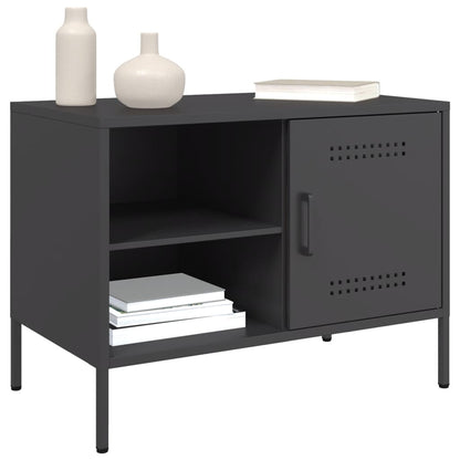 2 Piece TV Cabinet Set Black 68x39x50,5 cm Steel