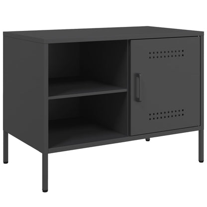 2 Piece TV Cabinet Set Black 68x39x50,5 cm Steel