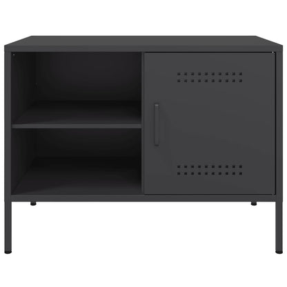 2 Piece TV Cabinet Set Black 68x39x50,5 cm Steel