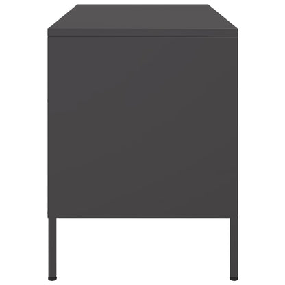 2 Piece TV Cabinet Set Black 68x39x50,5 cm Steel