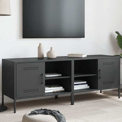 2 Piece TV Cabinet Set Black 68x39x50,5 cm Steel