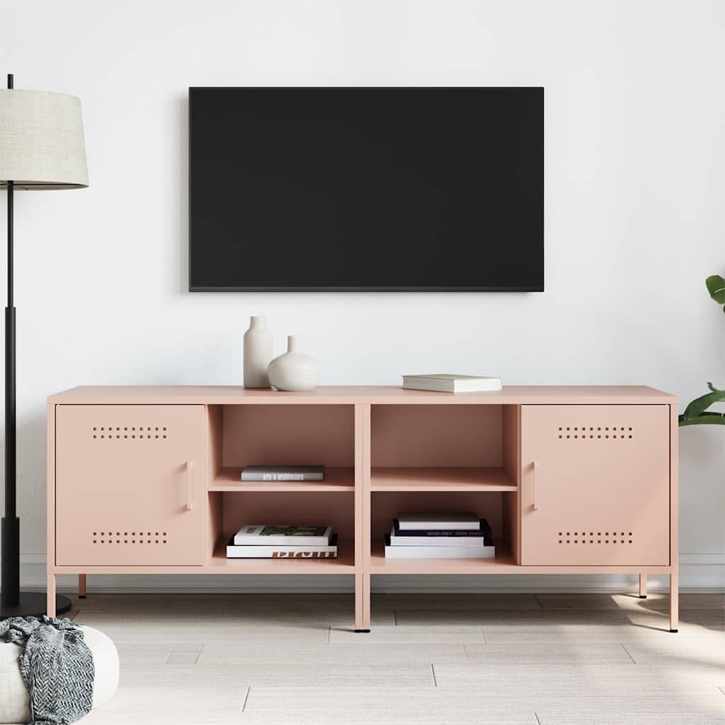 2 Piece TV Cabinet Set Pink 68x39x50,5 cm Steel