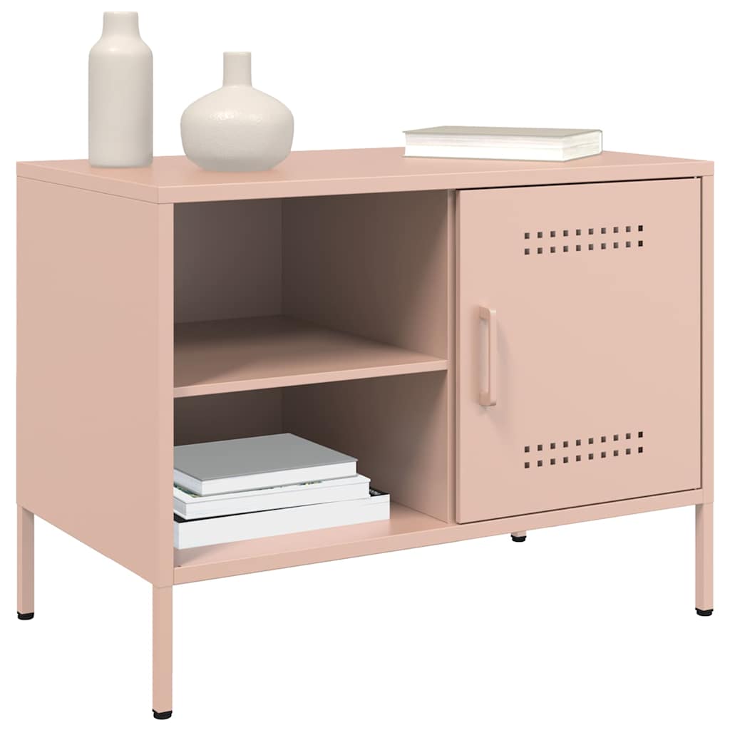 2 Piece TV Cabinet Set Pink 68x39x50,5 cm Steel