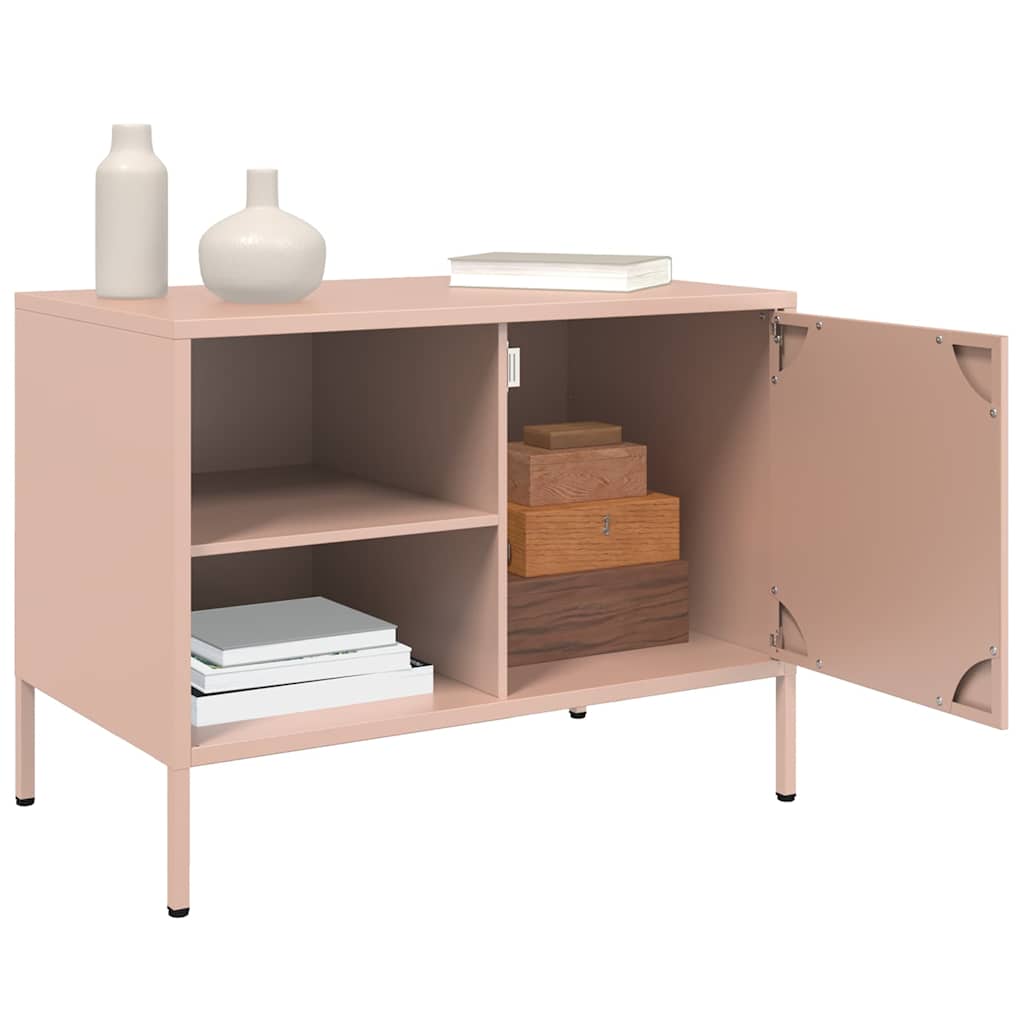 2 Piece TV Cabinet Set Pink 68x39x50,5 cm Steel