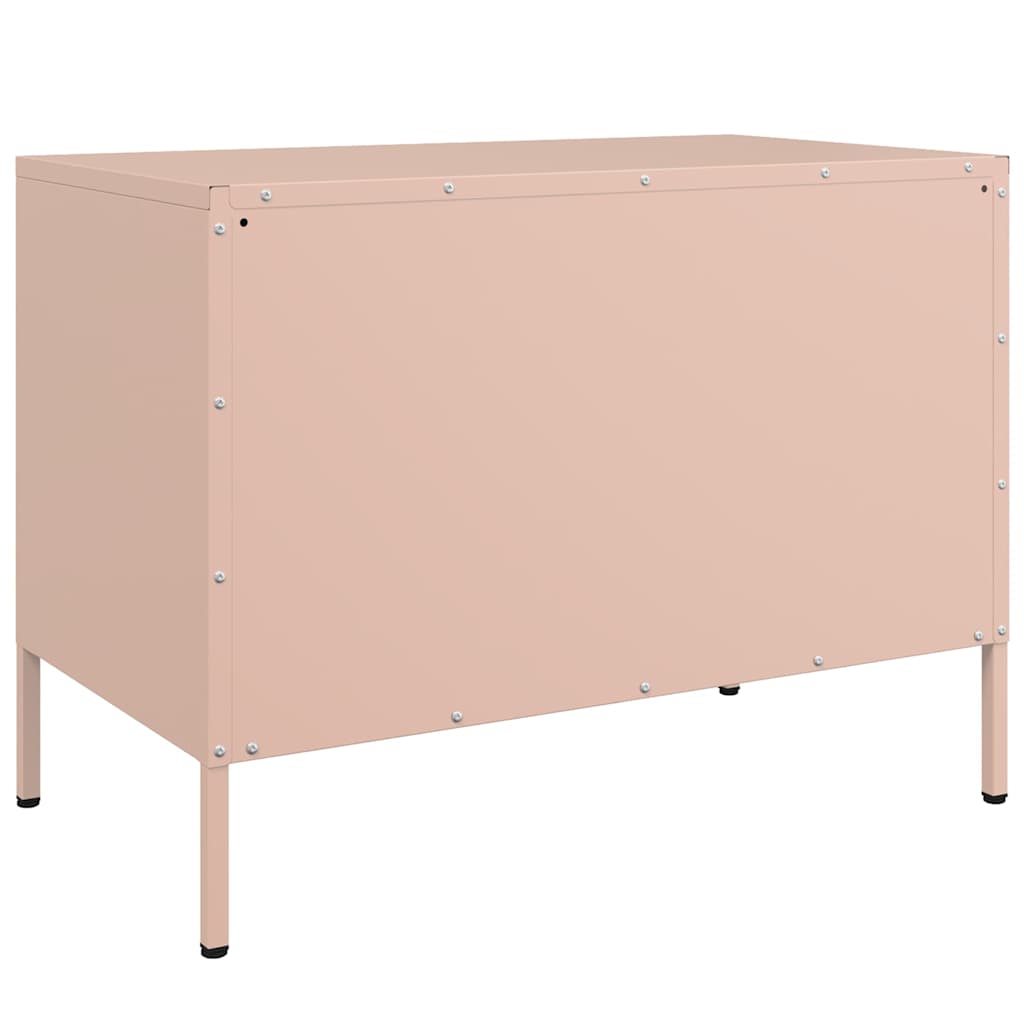 2 Piece TV Cabinet Set Pink 68x39x50,5 cm Steel