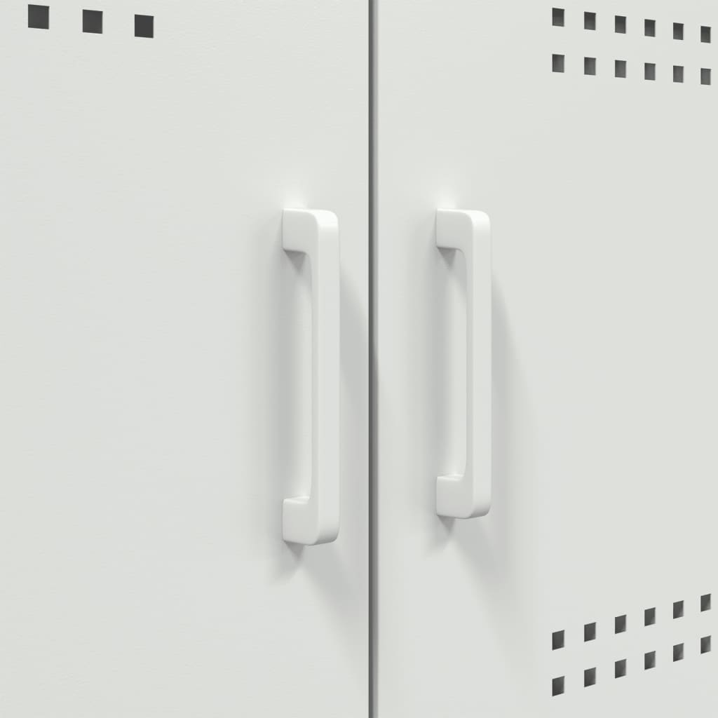 2 Piece TV Cabinet Set White 68x39x50,5 cm Steel