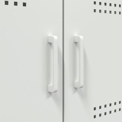 2 Piece TV Cabinet Set White 68x39x50,5 cm Steel