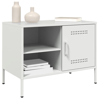 2 Piece TV Cabinet Set White 68x39x50,5 cm Steel