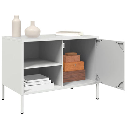 2 Piece TV Cabinet Set White 68x39x50,5 cm Steel