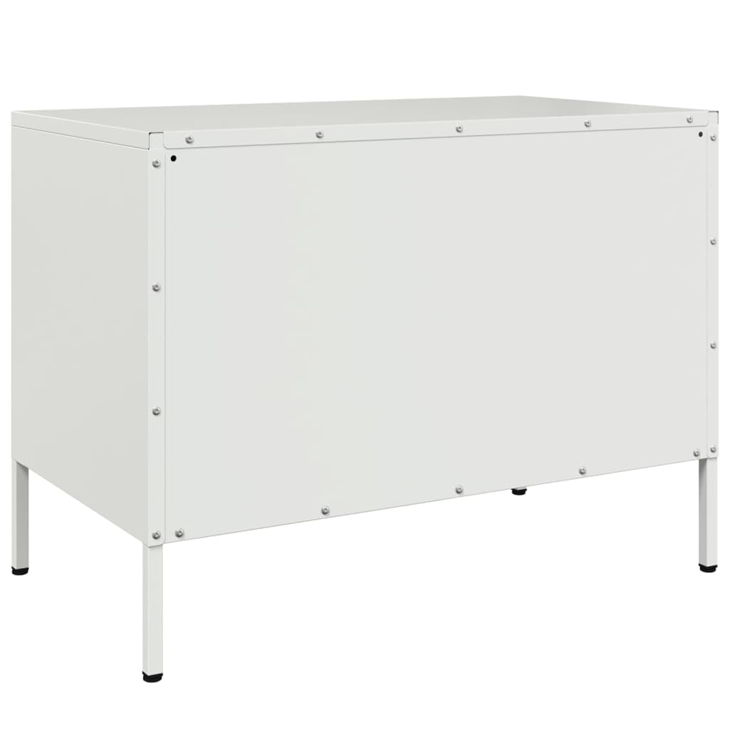 2 Piece TV Cabinet Set White 68x39x50,5 cm Steel