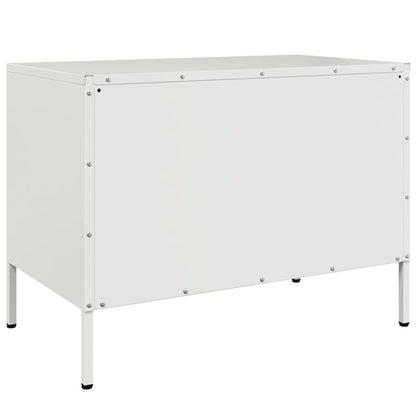 2 Piece TV Cabinet Set White 68x39x50,5 cm Steel