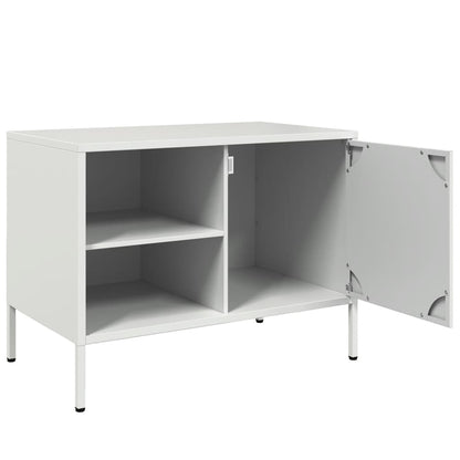 2 Piece TV Cabinet Set White 68x39x50,5 cm Steel
