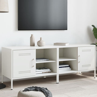 2 Piece TV Cabinet Set White 68x39x50,5 cm Steel