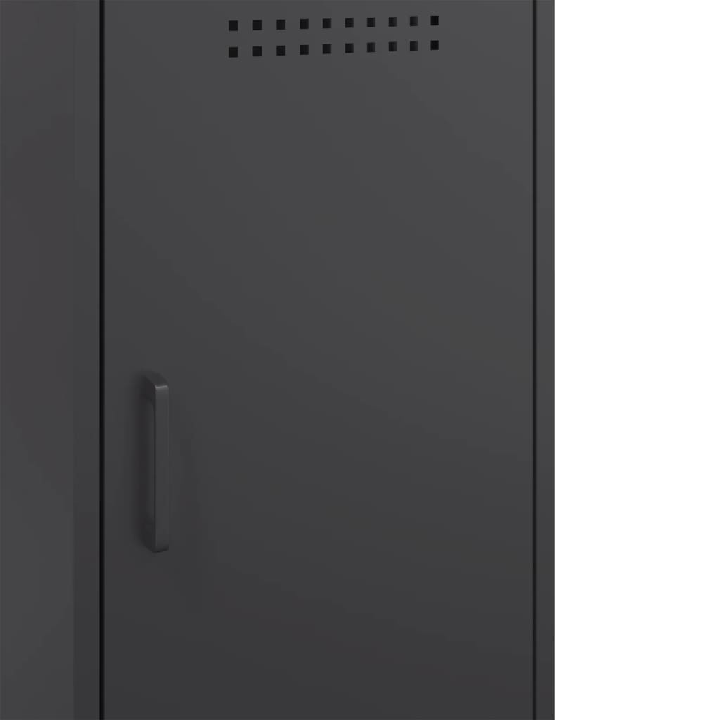 Sideboards 2 pcs Black 36x39x79 cm Steel