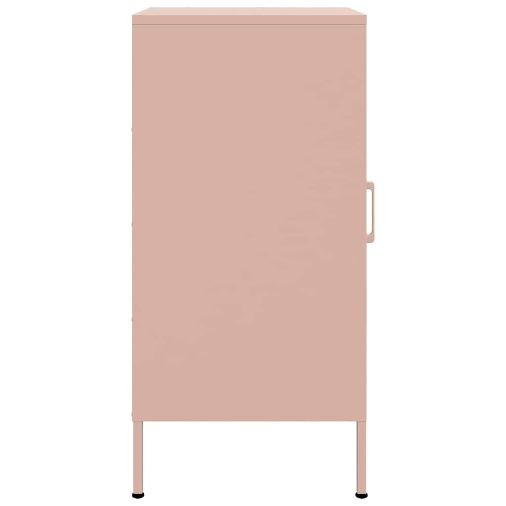 Sideboards 2 pcs Pink 36x39x79 cm Steel