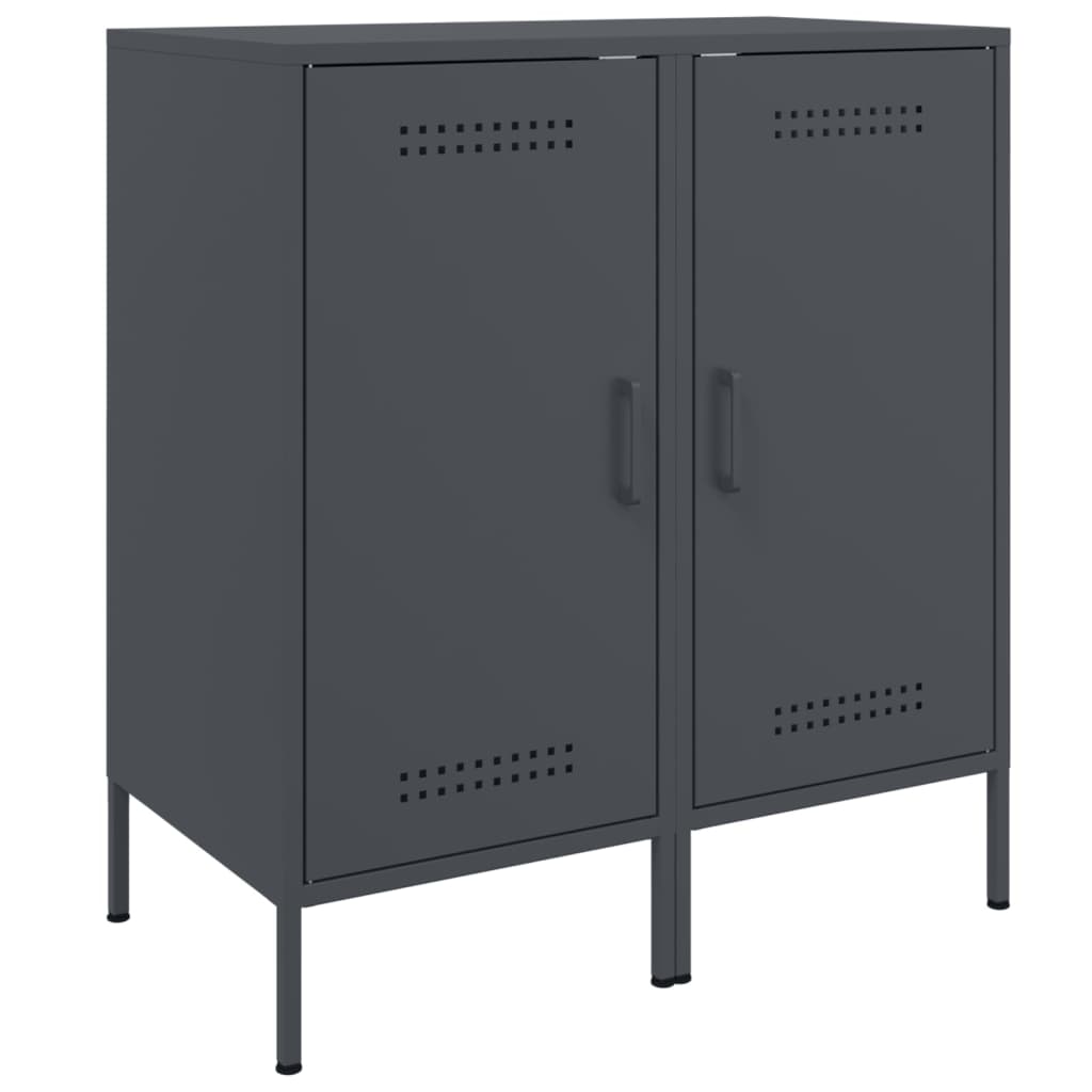 Sideboards 2 pcs Anthracite 36x39x79 cm Steel