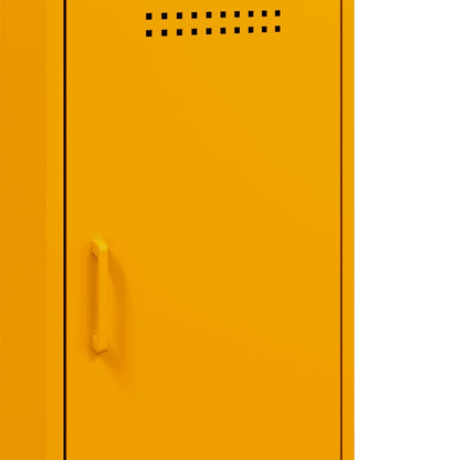 Sideboards 2 pcs Mustard Yellow 36x39x79 cm Steel