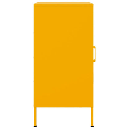 Sideboards 2 pcs Mustard Yellow 36x39x79 cm Steel