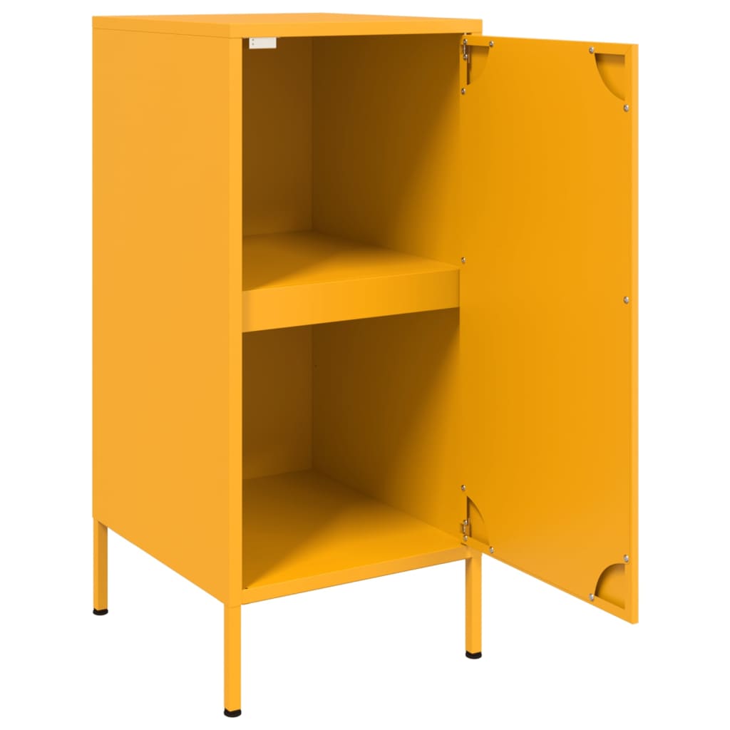 Sideboards 2 pcs Mustard Yellow 36x39x79 cm Steel