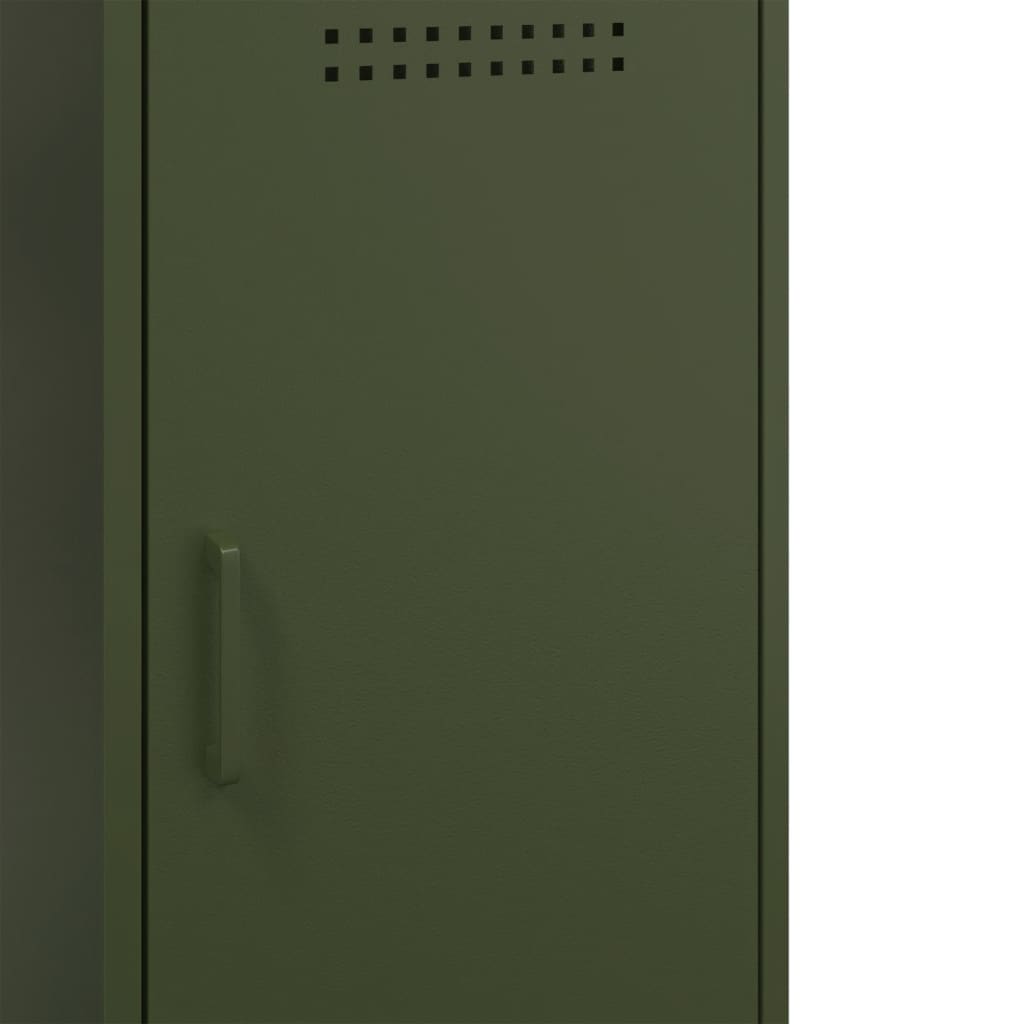 Sideboards 2 pcs Olive Green 36x39x79 cm Steel