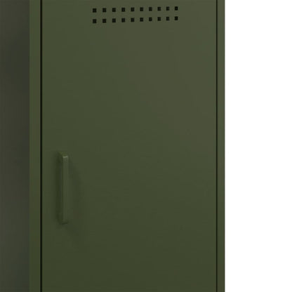 Sideboards 2 pcs Olive Green 36x39x79 cm Steel