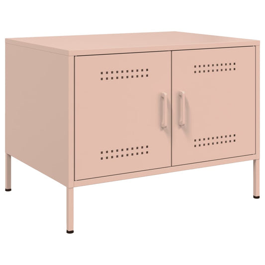 Coffee Table Pink 68x50x50,5 cm Steel
